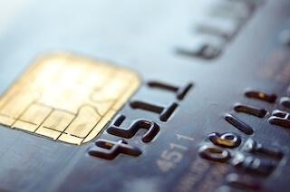 Close up of a credit card