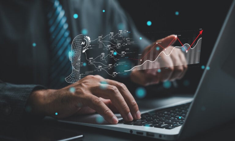 typing at a computer